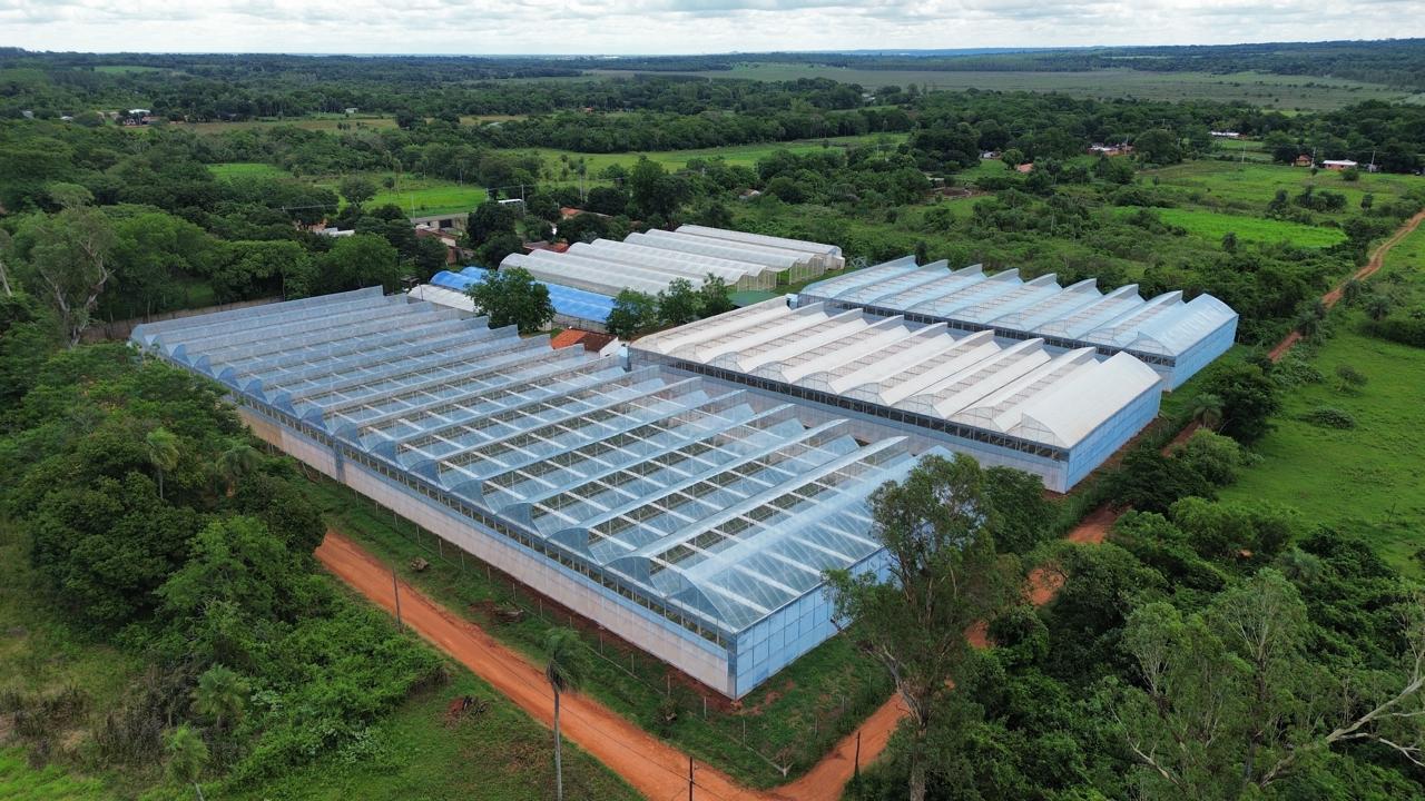 Vista aérea del AgroPark HidroBio en Nueva Italia, Paraguay
